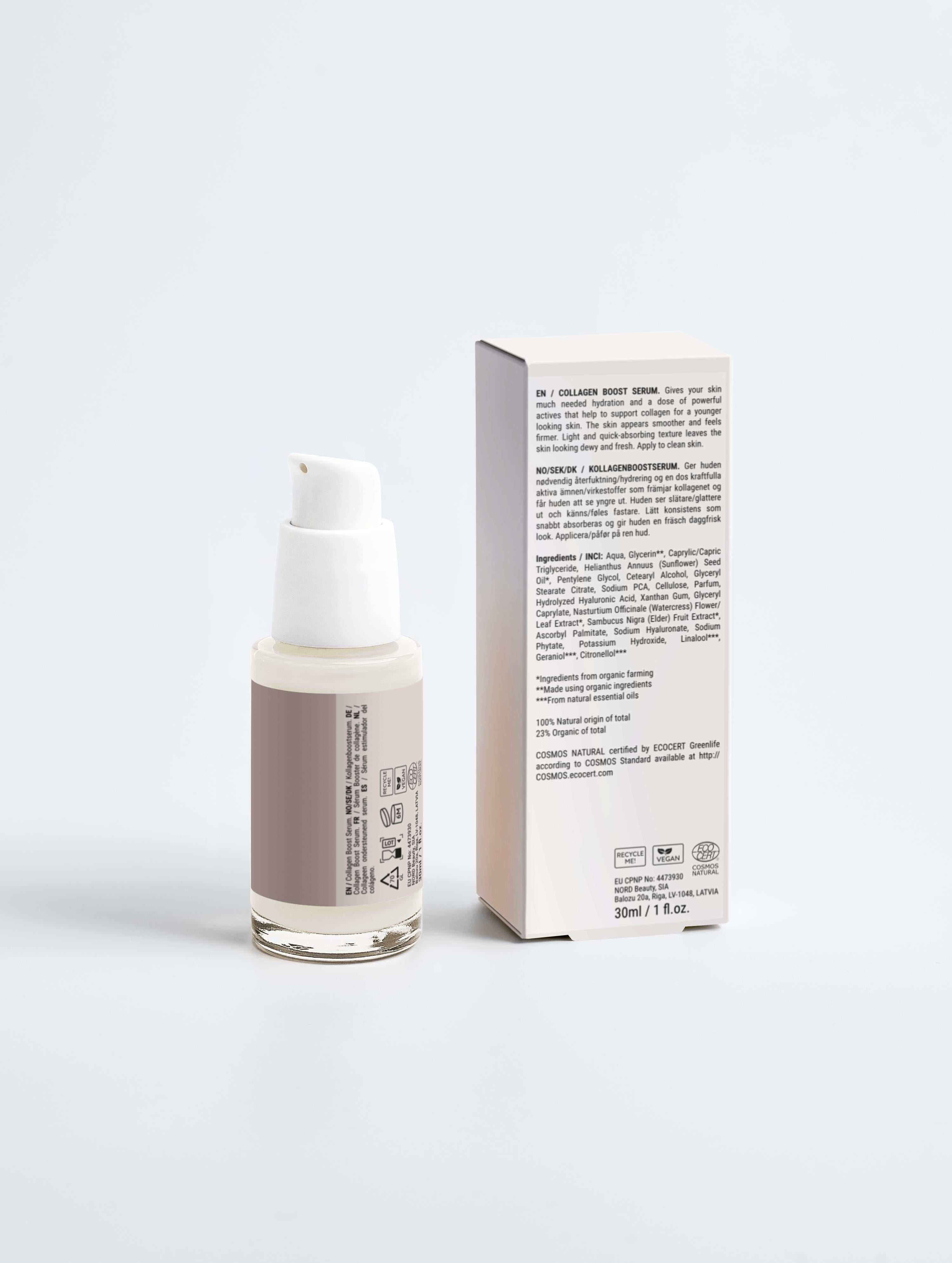Collagen Renewal Serum bottle with hyaluronic acid for deep hydration and firm skin